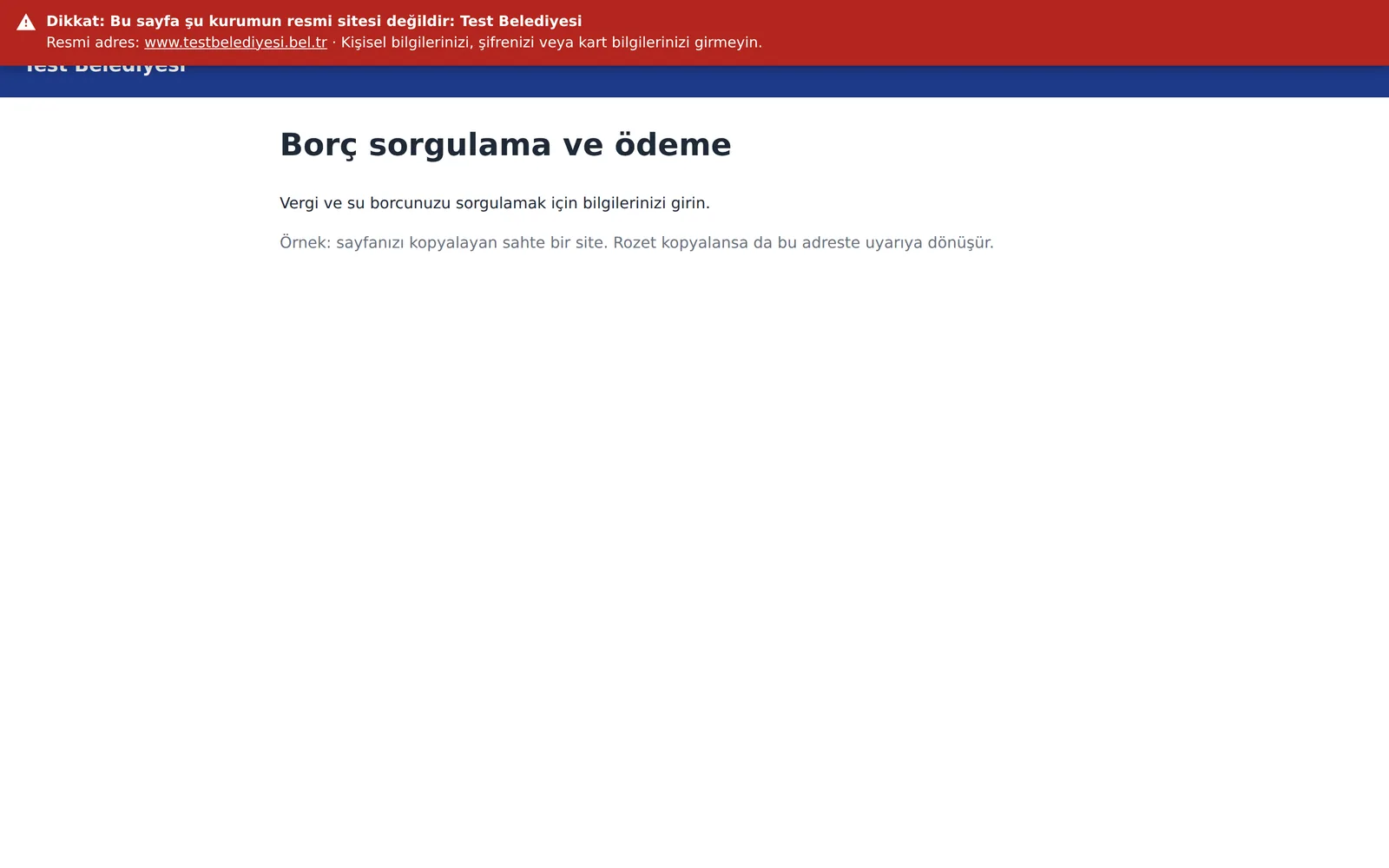 On a fake site, the copied badge turns into a warning
