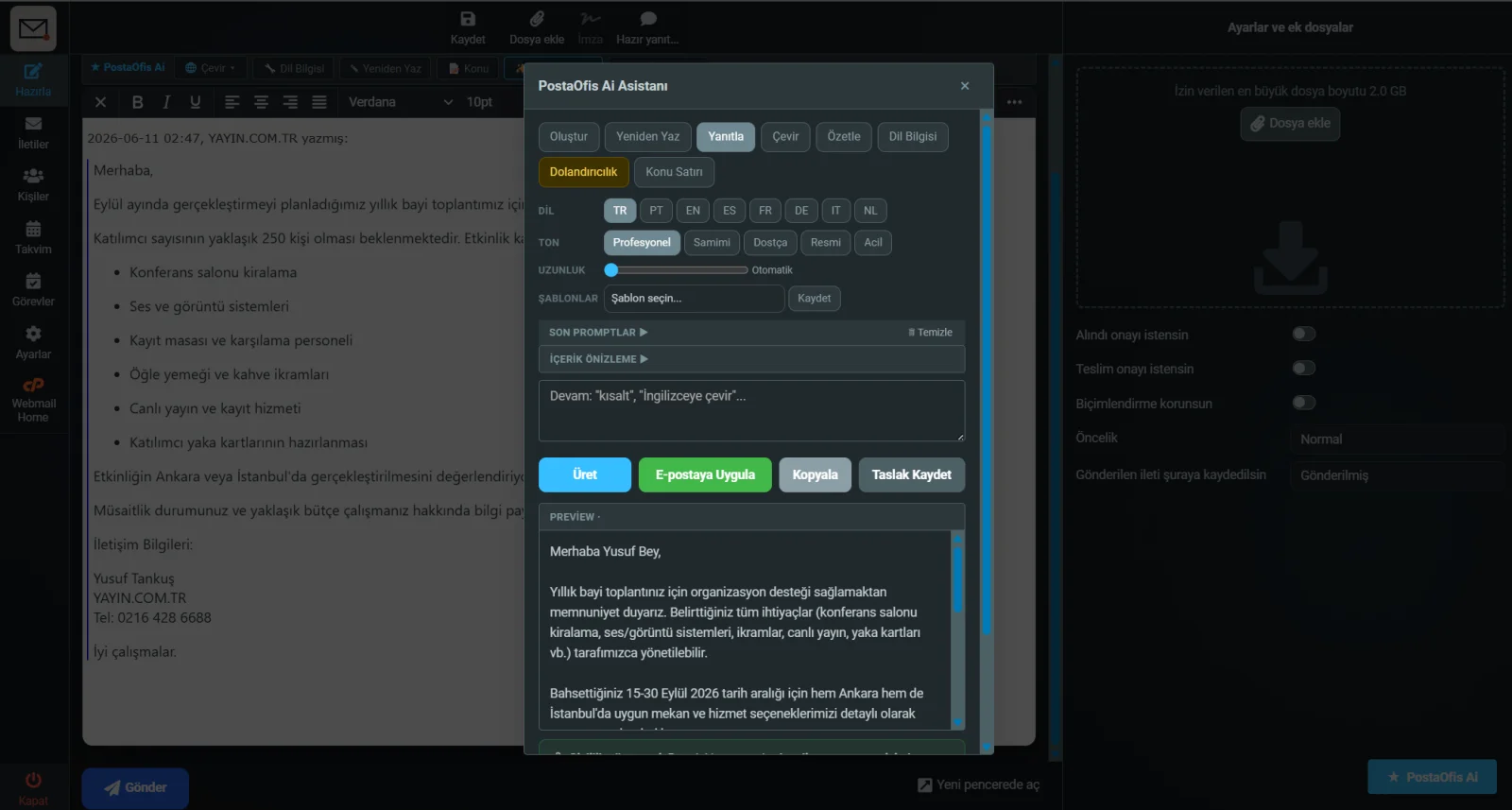 AI Assistant — Step by Step: Creating a Reply with AI