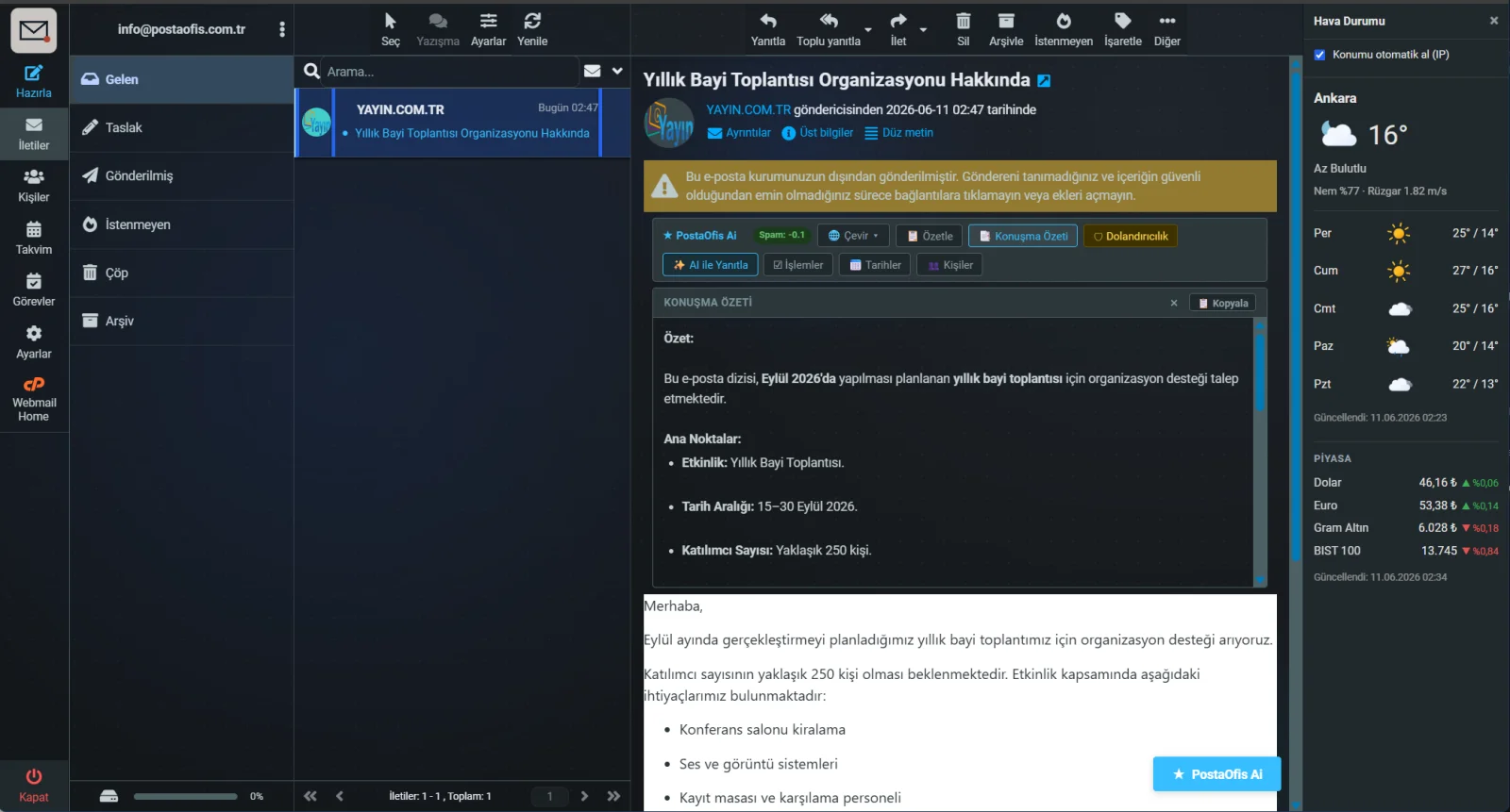 AI Assistant — Conversation Summary (Thread Summary)