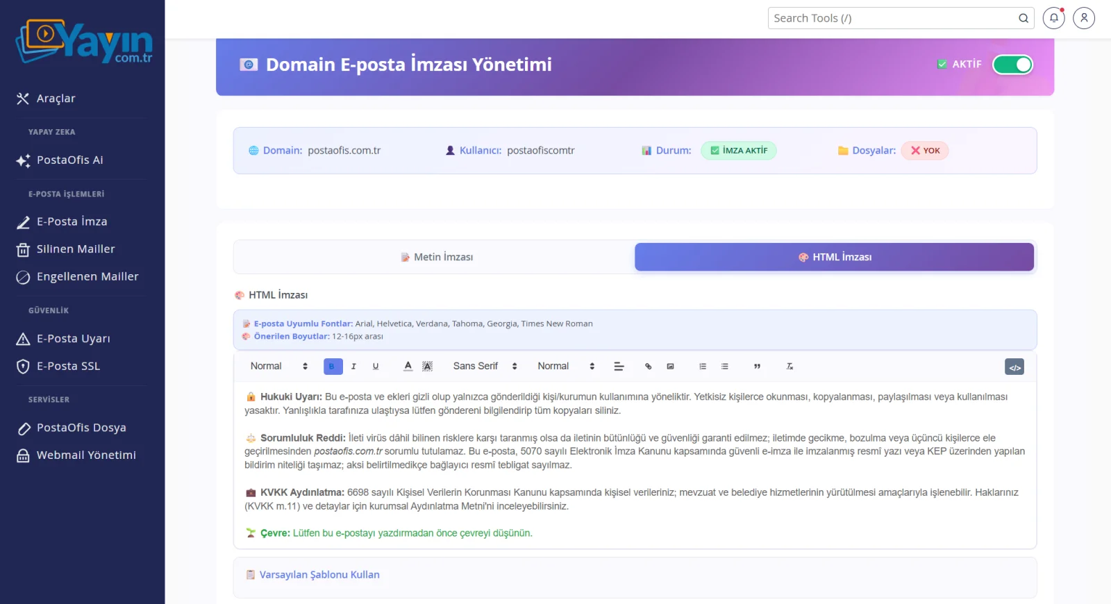 Kurumsal E-Posta İmzası — HTML İmzası