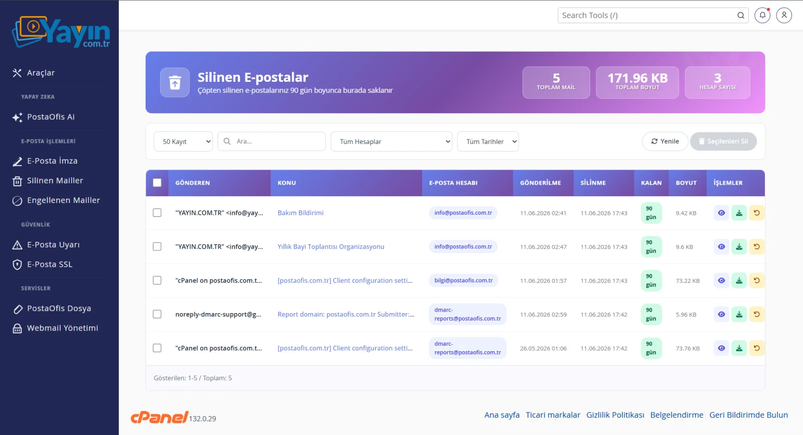Silinen E-Postaları Geri Yükleme — Aracı Nerede Bulurum?